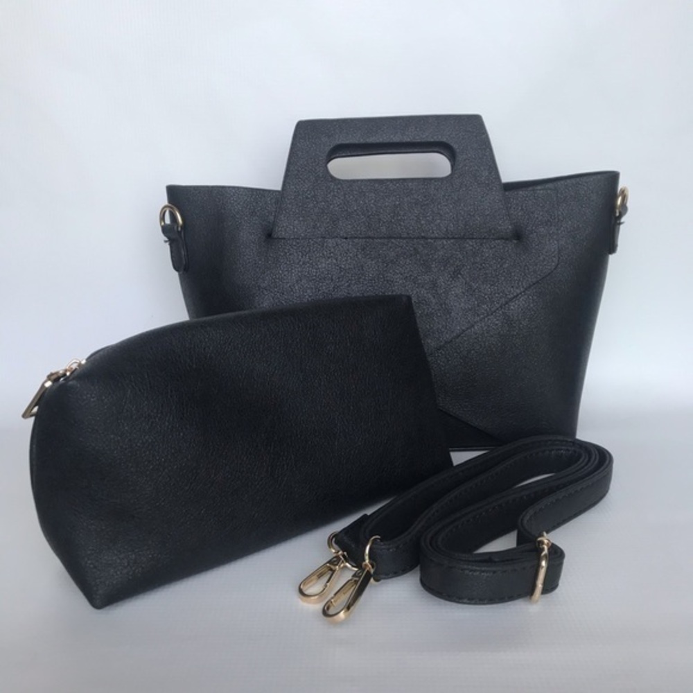 BellaKiara New black origami mini tote bag